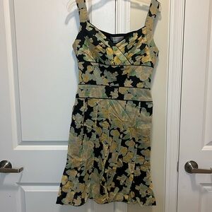 Kay Unger NY dress, Size 6, Yellow/Green floral